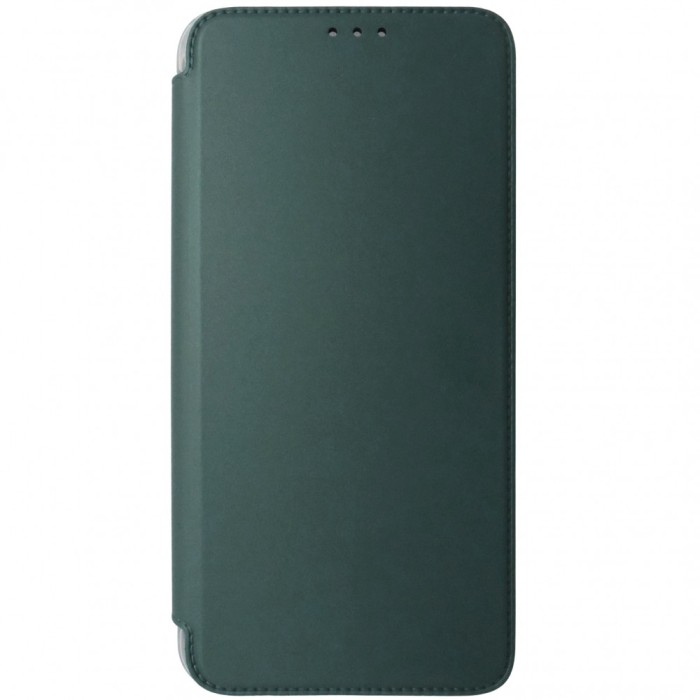 Husa tip carte, verde inchis cu transparent, rama Armor, pentru Xiaomi Redmi 13C