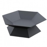 Vatra pentru terasa/gradina, Hexagon Fire Pit KRO-1072, Otel, Negru, diametru 870 mm, grosime 3 mm, VivaTechnix