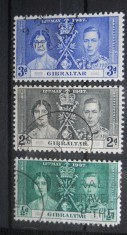 CV1 1937 SERIE INCORONARE GEORGE VI,COLONII BRITANICE,GIBRALTAR foto