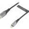 Cablu USB 2.0 Lightning 1m Negru 2.4A