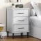 vidaXL Noptieră cu picioare metalice &bdquo;OSLO&rdquo;, alb, lemn masiv pin 350978
