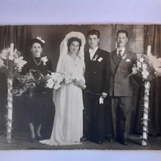 Fotografie tip CP de nuntă din București în 1949