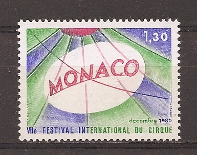 Monaco 1980 - Al 7-lea Festival Internațional de Circ, Monaco, MNH foto