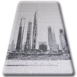 Covor sisal Floorlux 20240 argintiu si negru, 240x330 cm