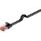 Cablu plat CAT6 FTP RJ45-RJ45 0.25m cupru 250MHz negru Goobay 94229