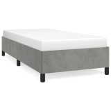 Cumpara ieftin Cadru de pat fara saltea, gri deschis, 100x203 cm, catifea, tip pat dublu XL