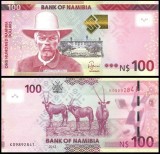 Bancnota Namibia 100 Dolari 2012 - P14a UNC ( vezi descriere )