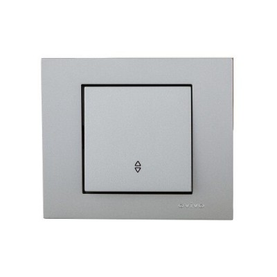 Intrerupator cap scara Grano ST Metalic argintiu Ovivo 400-100200-209 foto