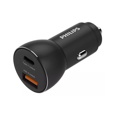 INCARCATOR AUTO USB -A SI USB TYPE C PHILIPS - PH-DLP2521 foto