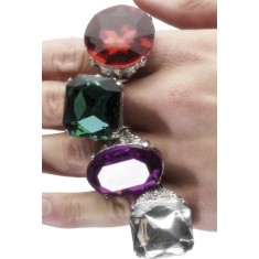 Inel cu piatra pretioasa uriasa, Multicolor
