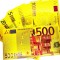 Bancnote feng shui 5,10,20,50,100,200,500 euro , polimer auriu metalic