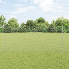 St&acirc;lpi de gard vidaXL 10 buc U-Channel 140 cm Oțel galvanizat, Gard hexagonal vidaXL 1.4 x 10 m Oțel galvanizat