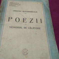 POEZII GRIGORE ALEXANDRESCU MEMORIAL DE CALATORIE 1930