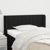 VidaXL Tăblie de pat cu aripioare negru 103x16x78/88 cm textil 3118998