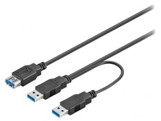 Cablu USB 3.0 Negru 0.3m 5Gbps PVC
