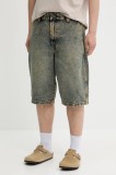Dickies pantaloni scurți jeans culoarea verde, melanj, DK0A4YSYK581