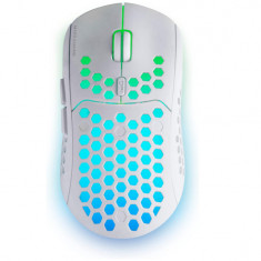 Mouse de gaming fara fir MARSGAMING MMW3W, RGB, 79 g, 3200 DPI, alb - RESIGILAT