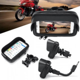 Suport Moto Universal Smartphone GPS 5.5 inch, Negru - Prindere Sigura, Calitate Premium