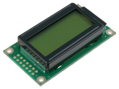Afişaj LCD Alfanumeric 8x2 Galben-Verde foto