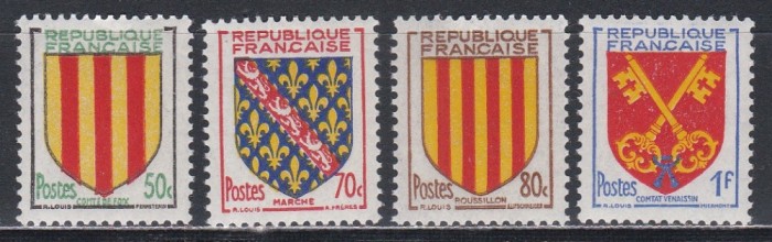 Franta 1955 - Steme de Provincii, MNH