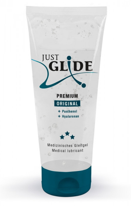 Lubrifiant Just Glide Premium Original, cu panthenol si acid hialuronic, 200ml