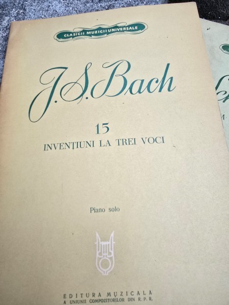 Partitura, Inventiuni la trei voci - J.S. Bach
