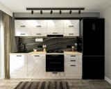 Bucatarie Daria V2 Alb 240x60x200 cm