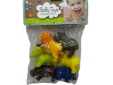 Set jucarii chitaitoare pentru baie animale safari Baby Toys 6 luni+
