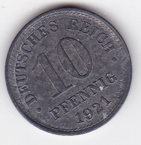 Germania 10 PFENNIG 1921