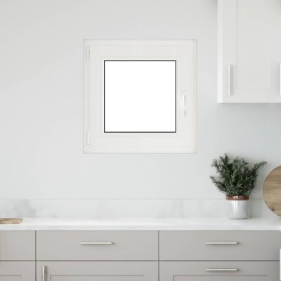 Fereastră de subsol &amp;bdquo;RISOR&amp;rdquo; 50x50 cm oscilo-batantă DIN st&amp;acirc;nga, albă foto