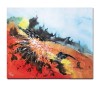 Tablou abstract pictat manual, Fantezie in abstract 21, 60x50cm ulei pe panza in relief efect 3D, gata de agatat pe perete