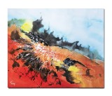 Cumpara ieftin Tablou abstract pictat manual, Fantezie in abstract 21, 60x50cm ulei pe panza in relief efect 3D, gata de agatat pe perete