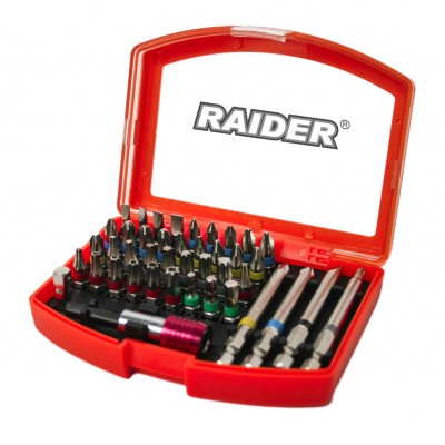 Set 42 biti si suport magnetic Raider, 1/4 inch, prindere rapida foto