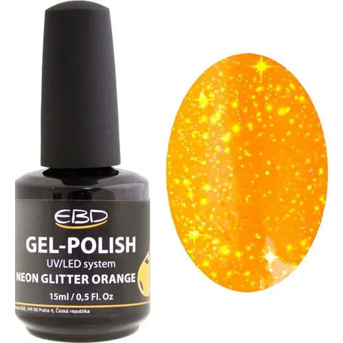 Gel UV - NEON GLITTER ORANGE 237, 15ml