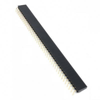 Bareta pini 2.54mm in unghi drept FEMALE / 1x40 pin header Arduino (b.208) foto