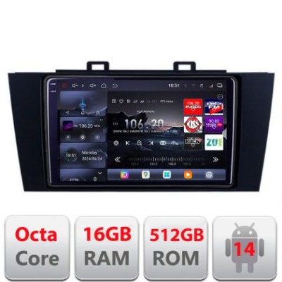 Navigatie Subaru Outback 2014-2019 Edotec Kit-OUTBACK5 8 core QLED 2K 16+512 360 Android Waze USB Navigatie Internet Youtube Radio CarStore Technology foto