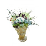 Aranjament floral cu Trandafir Criogenat si plante Criogenate in vaza Venus, Eventissimi