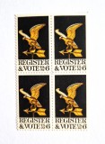 4 timbre SUA Statele Unite bloc de 4 val. MNH 1968 Register and Vote 6 cents, Nestampilat