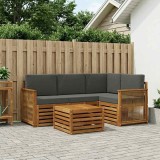 vidaXL Set de canapele de exterior 5 pcs Natural și Antracit 3384328