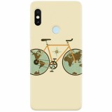 Husa silicon pentru Xiaomi Remdi Note 5 Pro, Retro Bicycle Illustration