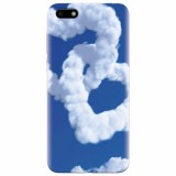 Husa silicon pentru Huawei Y5 Prime 2018, Heart Shaped Clouds Blue Sky