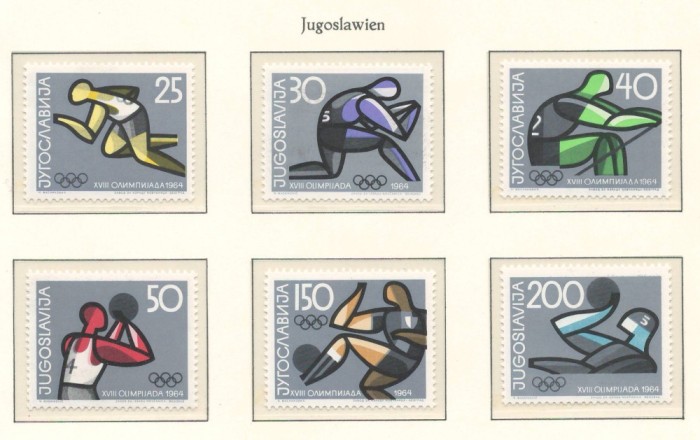 Yugoslavia 1964 Mi 1076/81 MNH - JO Vara, Tokyo