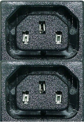 Mufa alimentare calculator, mama, 2 sectiuni, IEC 60320 - 125301 foto