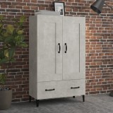 vidaXL Dulap &icirc;nalt, gri beton, 70x31x115 cm, lemn compozit