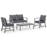 Gossi set mobilier de gradina cu perne, 4 piese, lemn masiv de acacia