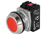Comutator acționat prin apăsare 30mm 1NC 1NO