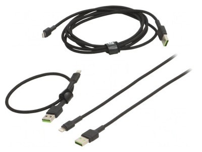 Cablu USB 2.0 Lightning Apple Negru 480Mbps foto