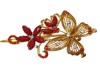 Clama de par in forma de Fluture, Vintage, 13 cm, Rosu, 73BJ
