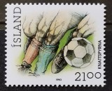 BC83, Islanda 1990, timbru sport, fotbal, CM Italia