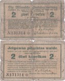 1915, 2 kapeikas (World Paper Money PNL14) - Letonia (Mitau/Jelgava)